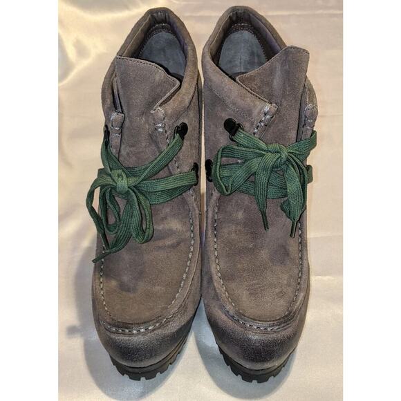 ASH Poppy Suede Lace Up Platform Stiletto Bootie in Sparrow Sz 38.5 / 8.5 US IOB - Picture 3 of 13